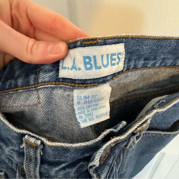 Vintage LA BLUES denim mom jeans Sz 6 - Picture 5 of 8